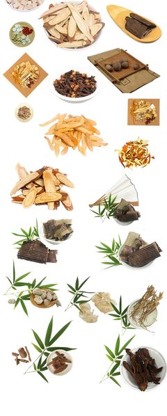 344款中醫(yī)藥鋪草本植物中藥集合養(yǎng)生中草藥海報(bào)元素PNG設(shè)計(jì)素材